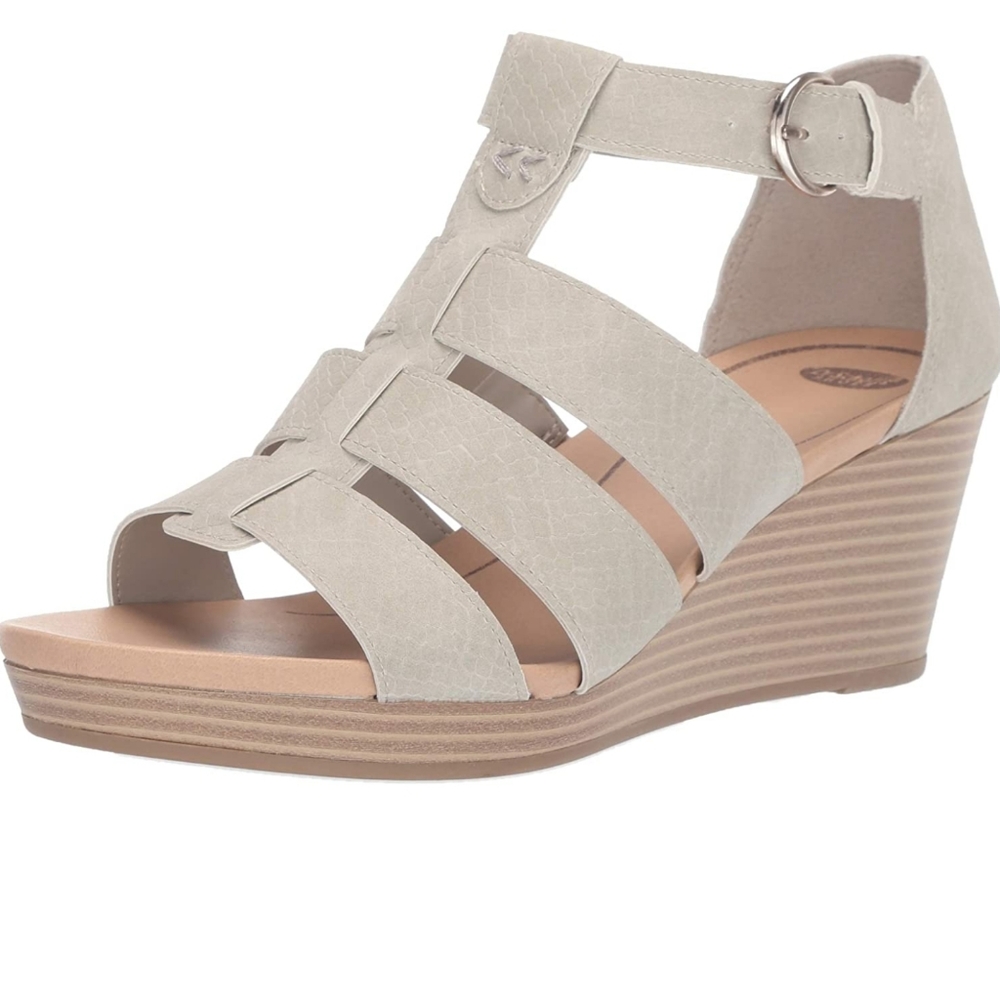 Dr. Scholl's greige wedges 8.5